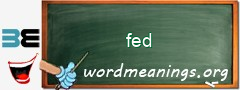 WordMeaning blackboard for fed